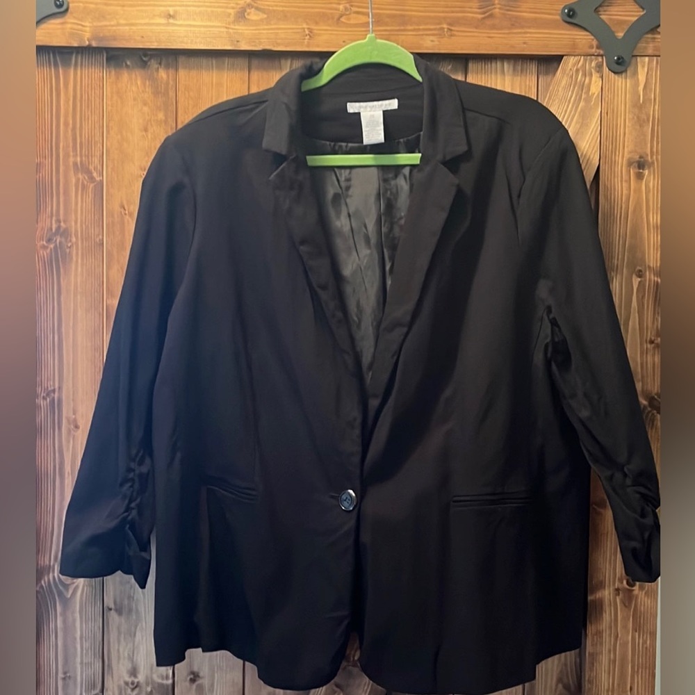 Women’s Blazer, Black, Size 2X